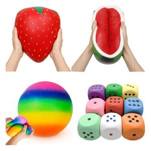 Giant 12-Piece Silicone Squishy Kit Cute Animals Fruits Donuts Stress Relief <b>Squeeze</b> Toys for Kids Ages 8-14 Parties Gifts - Product Image 1