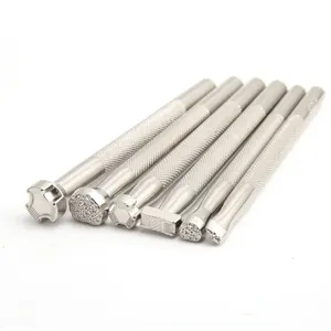 Hot Selling Professional 6pcs/set Leather Punch Pattern Embossing Tool Set Leather Craft Stamps Tools