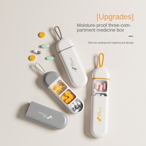 Wholesale Portable Three-Compartment Pill <b>Box</b> for Elderly <b>Small</b> Size Moisture-Proof Household <b>Storage</b> One-Day Sub-Packaging - Product Image 1