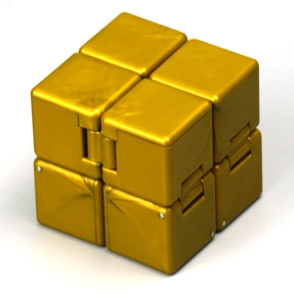 Santa mano infinito Cubo de Rubik oro