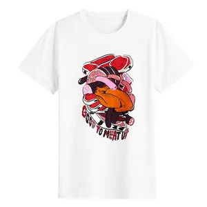 Custom Silkscreen Printing Plus Size White T Shirts for Men