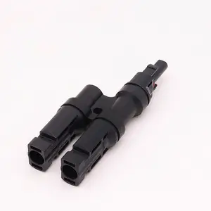 PV Waterproof T type 2 To 1 30A 1000V Branch Solar Connector Power Cable Connector T2 Solar Connector Solar System Accessory