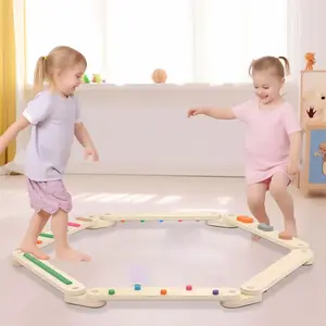 Popolare in legno Montessori trave di equilibrio mobili per bambini e bambini da esterno per educazione precoce di apprendimento regalo giocattoli per bambini e ragazzi