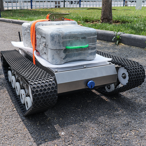 Châssis de robot à chenilles en caoutchouc Tins-6, corps en aluminium léger, petite plateforme robotique étanche pour le nettoyage solaire - Product Image 5