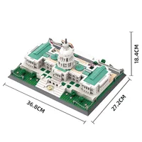 Capitolio de Estados Unidos Wange 5235, Ladrillos de Arquitectura Mundial del Capitolio del Congreso, Juguetes de Construcción con Vista a la Ciudad, Regalo para Niños, Sets de Bloques de Construcción