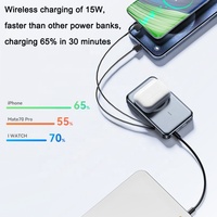 Banque d'alimentation sans fil 2 en 1 10000mAh avec support de téléphone Puissant magnétique PD 22.5w Charge rapide pour iPhone Iwatch Battery Pack