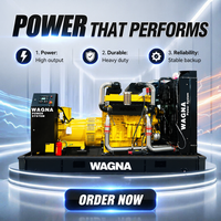 Groupe électrogène Wagna DC750 550kW 687kVA avec moteur Weichai, démarrage électrique 24V DC, 50Hz 1500 tr/min, refroidissement par eau, triphasé, pour applications minières et industrielles