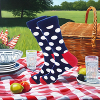Chaussettes amusantes pour hommes Urhon, design personnalisé professionnel, logo, décontractées, anti-bactériennes, jetables, écologiques, 100% coton, collection Printemps