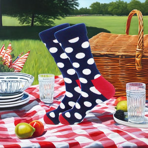 Chaussettes amusantes pour hommes, design personnalisé professionnel, logo d'équipe, chaussettes décontractées antibactériennes jetables écologiques 100% coton - Product Image 1