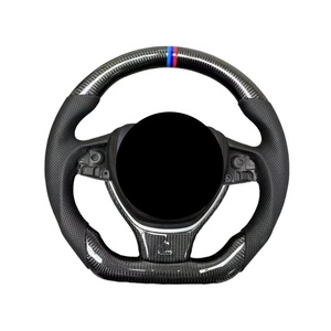 Volant en fibre de carbone pour BMW 2014 535D, cuir perforé noir, carbone M Sport pour BMW E90 328i - Product Image 1