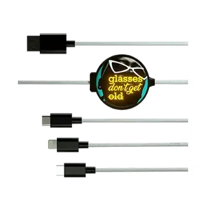 Cavo di ricarica USB triplo personalizzato per gadget - Product Image 1