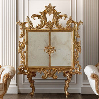 Table d'étude en bois massif sculpté à la main, bureau français classique, bureau personnalisé de Style européen