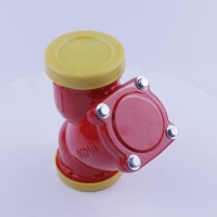 Filtre à eau manuel à impuretés DN50-DN200 rouge pour système de lutte contre l'incendie-Filtre à vanne Y avec vannes à vanne