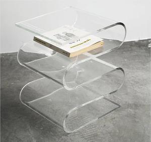 <span class=keywords><strong>Table</strong></span> d'appoint en acrylique Tables basses d'extrémité en forme <span class=keywords><strong>de</strong></span> S <span class=keywords><strong>Table</strong></span> à boissons transparente <span class=keywords><strong>Table</strong></span> <span class=keywords><strong>de</strong></span> <span class=keywords><strong>nuit</strong></span> en acrylique - Product Image 2