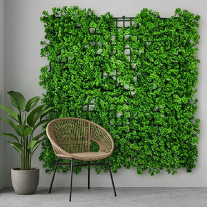 Artificial Fern Grass Foliage Panel Dense Green Vertical Garden <b>Wall</b> Mat UV Resistant Indoor Outdoor Decorative Backdrop - Product Image 1