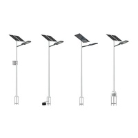 Ville intelligente utilisant un capteur de sécurité télécommandé de 6m 30w tout en un lampadaire solaire extérieur avec caméra