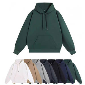 Sweat-shirt à capuche à épaules tombantes en velours de coton personnalisable de 300 g, coupe ample pour l'hiver et l'automne - Product Image 5