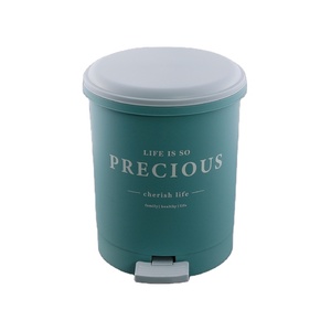 Professional Customizable Round Small Swing Lid Garbage Can Kitchen Plastic Dustbin