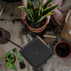 Plateau en plastique texturé carré de support respirant à roulettes populaire bon marché de haute qualité avec 4 roues pour mariage - Product Image 3