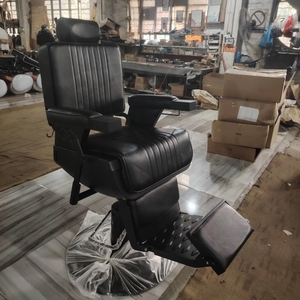 Modern Design Barber Chair PU Leather Heavy-Duty Hydraulic Pump Foldable <b>Footrest</b> Rotating Feature for Beauty Salon Commercial - Product Image 4