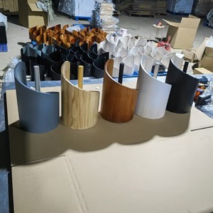Porte-serviettes en papier pour comptoir avec base ronde en bois, organiseur de rouleaux de cuisine pour table à manger - Product Image 2