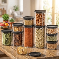 Pot de rangement de cuisine personnalisé avec logo OEM&ODM, pot de conservation alimentaire en plastique hermétique