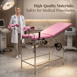 Lettino Ginecologico Lechi <span class=keywords><strong>A23</strong></span>-I in Acciaio Inossidabile, Letto Ospedaliero per Esami Ginecologici con Schienale, Tavolo per Ispezioni - Product Image 5