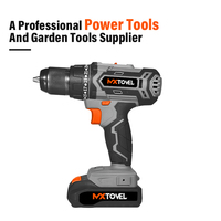 Taladro Percutor Inalámbrico Portátil de Alta Calidad de 20V con Mandril sin Llave, Motor con Escobillas, Batería de Litio de 2.0Ah, Velocidad Variable, OEM, 45Nm de Torque