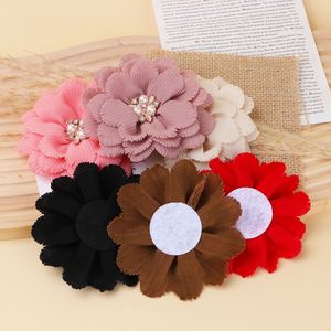 Flower Brooches Pearl Fabric Flower Hair Accessories Women's Party Jewelry For Clothing <b>Shoes</b> Bags Fashion <b>Decorations</b> - Product Image 3