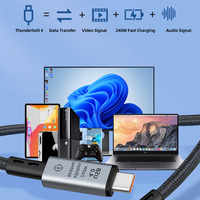 SIPU USB4 Typ-C Kabel 8K 60Hz HDMI-Alternative 40Gbps Datenübertragung 240W Laden Thunderbolt 4 Nylon-Ummanteltes Kabel 0,5m-1,5m