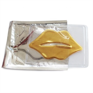 Vente en gros de coussinets à lèvres en vrac, masque à lèvres hydratant en Gel de collagène, marque privée, masque à lèvres hydratant coréen en cristal d'or 24K - Product Image 2