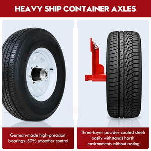 Tham vọng 2 gói vận chuyển <span class=keywords><strong>container</strong></span> bánh xe 6-Lug bánh xe kit, vận chuyển <span class=keywords><strong>container</strong></span> phụ kiện, Heavy-Duty vận chuyển <span class=keywords><strong>container</strong></span> trục - Product Image 4