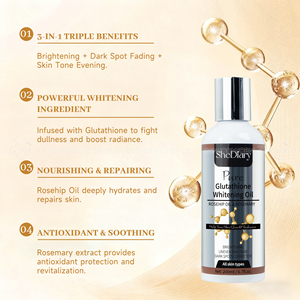 Aceite Corporal Blanqueador con Glutatión SheDiary OEM, Aceite Aclarador de Piel, Hidratante, Anti-Manchas Oscuras, Aceite Facial y Corporal para el Brillo de la Piel - Product Image 1
