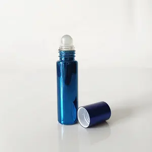 Free sample 10ml blue glass roll on perfume oil bottle