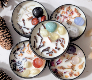 LANJO Modern Luxury Custom Crystals Scented <b>Candles</b> with Dried Flower Multi fragrance <b>candles</b> - Product Image 1