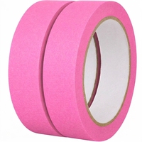 Ruban de masquage professionnel rose pour des lignes de peinture nettes et une suppression impeccable, idéal pour la peinture murale, la décoration et les projets de bricolage à domicile