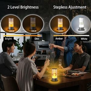 Lampe de nuit LED à piles Lumière ambiante à intensité variable avec aide au sommeil réglable en luminosité et température de couleur - Product Image 3