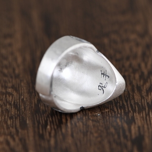 100% S925 Sterling Silber <span class=keywords><strong>Vintage</strong></span> Matt Cluster-Ring Verstellbar Punk Hipster-Stil für Beide Geschlechter für Verlobung - Product Image 4