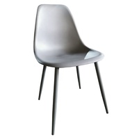 Chaises en plastique d'usine de salle à manger chaise moderne avec pieds en métal vente en gros