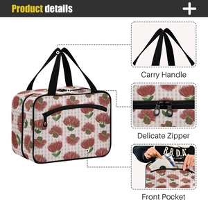 Hawaiian New Arrival Custom Ohia Lehua Floral <b>Toiletry</b> Zipper Makeup Brush Organizer <b>Storage</b> Bag for Woman Cosmetics Travel - Product Image 3