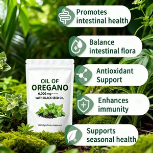 Huile d'origan et huile de nigelle biologiques et naturelles en gélules molles pour le soutien immunitaire des adultes et les <span class=keywords><strong>bienfaits</strong></span> antioxydants - Product Image 2