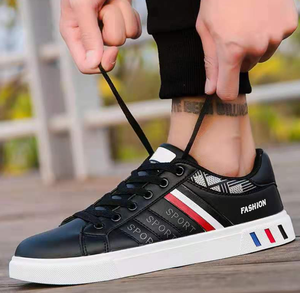 2025 мужские повседневные кроссовки, новая мода, белая спортивная обувь на шнуровке, удобная обувь для прогулок и бега, летняя обувь для студентов - Product Image 1