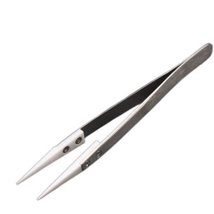 Hot-selling stainless steel ceramic tweezers, high-temperature resistant ceramic head accessories, acid and <b>alkali</b> corrosion - Product Image 3