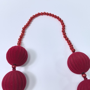 Cuentas de <span class=keywords><strong>Calabaza</strong></span> Jumbo al por Mayor - ABS Terciopelo Rojo CE Navidad Mardi Gras a Granel - Product Image 5