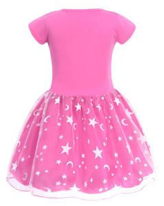 2021 nuovi abiti estivi a maniche corte da ragazza per bambini in cartone di unicorno graziosi vestiti da 2-8 ragazze gonne stampate - Product Image 6