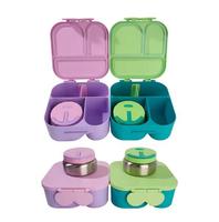 Lot de boîtes à lunch isothermes sans BPA pour écoliers et adultes, avec double niveau et plus de 3 compartiments, type thermos bento tiffin