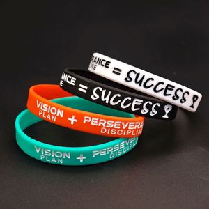 Bracelets en silicone de haute qualité avec citations inspirantes et messages de motivation, bracelets en caoutchouc personnalisables avec logo et informations - Product Image 3