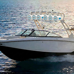 Haut-parleur de tour de wakeboard marin certifié ISO9001, 6,5 pouces, 125W RMS, étanche IPX7, blanc, audio pour <span class=keywords><strong>bateau</strong></span>, logo LED RGB personnalisé, OEM/ODM SEA0 - Product Image 6