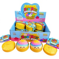 Jouet anti-stress en forme de boulette de riz vapeur colorée de 8,5 cm – Mini-boulettes de soupe réalistes et douces, emballées en boîte, pour les 3 ans et plus
