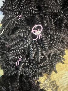 Extensiones <span class=keywords><strong>de</strong></span> Cabello Remy Natural Negro Jinhan, Teñidas, Estilo Indio para <span class=keywords><strong>Mujer</strong></span>, Doble Trama a Máquina, 100g, 18 Pulgadas, Estilo Rizado, Se Pueden Permanecer al Vapor - Product Image 3